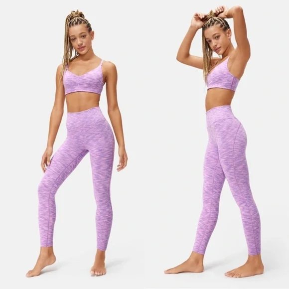 NWT Outdoor Voices Flow 7/8 Spacedye Leggings in Hyacinth, S - Picture 2 of 9